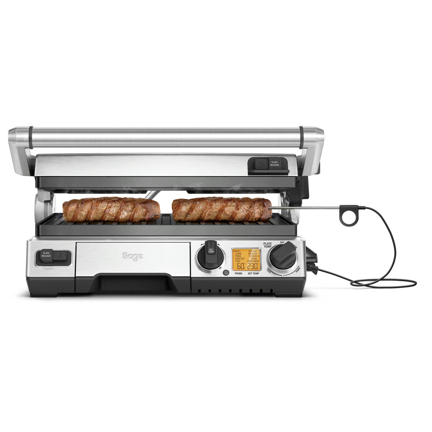The Smart Grill Pro bordgrill - Brushed Stainless Steel